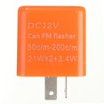 thumbnail image 4 of ZheElen 2 Pin Motorcycle LED Flashers Accessory Stable Signal Indicator Waterproof Motorbike Blinker High-power Speed Parts Orange 1pcs 1Set, 4 of 6