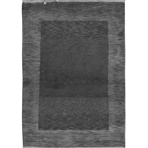 Ahgly Company Indoor Rectangle Abstract Gray Modern Area Rugs, 8' x 12'