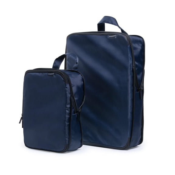 Brookstone 2 Piece Compression Packing Cube Set - Tear Resistant Multi Functional Apparel and Accessory Space Saving Storage Organizer