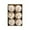 B, variant on VOTRUDI Christmas Ornaments Set of 6 - Mixed Design Christmas Ball Decorations with Beaded, Striped & Spiral Patterns for Tree