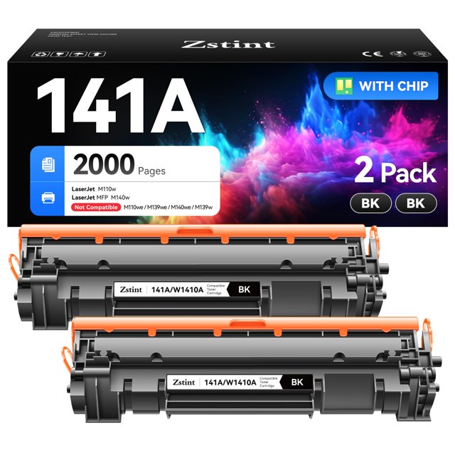 Cartucho de tóner Zstint 141A 2-Black de repuesto para HP 141A