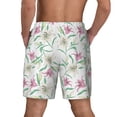 thumbnail image 4 of Uemuo Lilies Flowers Pattern Mens Swim Trunks Quick Dry Board Shorts with Mesh Lining, Stretch Beach Shorts Quick Dry No-Chafing Board Shorts-Small, 4 of 9