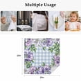 thumbnail image 5 of Cloth Napkins Set of 8 - 20x20 Inches, Purple Flowers Washable Reusable Table Napkins, Spring Floral Leaves Plants Blue Plaid Soft & Absortbent Dining Napkin for Party Wedding Hotel Restaurant, 5 of 8