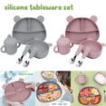 thumbnail image 1 of 5/10 Pcs Silicone Baby Feeding Set Infant Dinnerware with Baby Suction Bowl Plate for Baby Spoons Fork Cups Toddler Bowls Dishes Kids Utensils Divided Plate Eating Supplies, 1 of 9