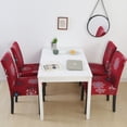 thumbnail image 3 of SHANNA 4 Pack Universal Dining Room Chair Covers , Stretch Chair Slipcovers Protector for Home Hotel Ceremony Banquet (Red Floral), 3 of 10