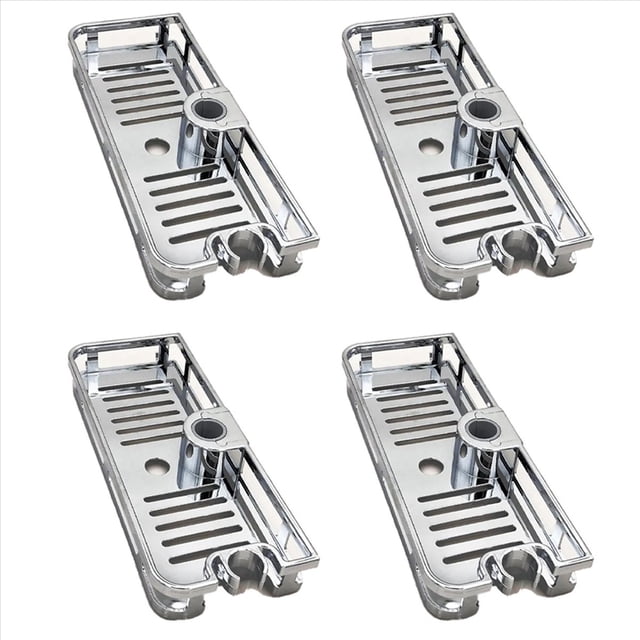 4X Organizador Multifunción, Barra de Elevación para Baño, Soporte Extraíble, Soporte para Jabón Sin Perforación, Estante de Ducha, Bandeja de Almacenamiento