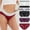 Multicolor-5Pack-2, variant on Ruimatai Cotton Underwear for Women 5 Pack Plus Size Seamless High Waist Briefs Full Coverage Breathable Panties