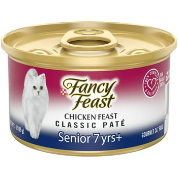 Fancy Feast Chicken Pate Wet Cat Food for Senior Cats, 3 oz Can