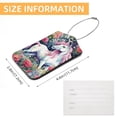 thumbnail image 5 of Unicorn Luggage Tag, Travel Tags, Handbag Tag - Square PU Leather 2 Pack with Privacy Cover and Stainless Steel Ring - Suitable for Travel, Backpack, Handbag [Amazon Approved], 5 of 7