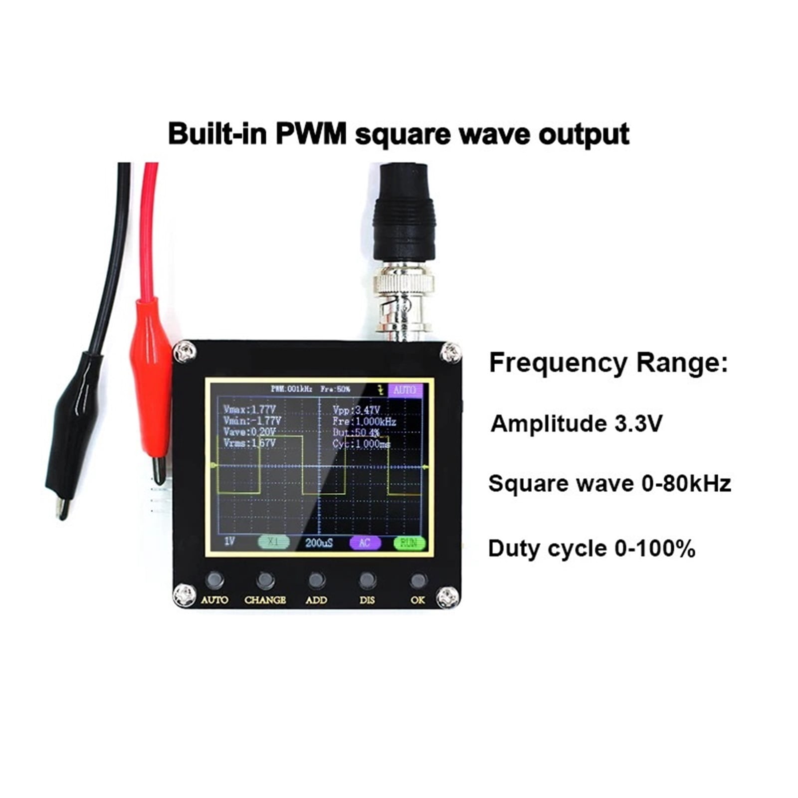 138pro Handheld Portable Digital Oscilloscope 2.4 Inch Multi-function Digital Oscilloscope One Button Logic Analyzer
