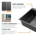 thumbnail image 4 of Gunmetal Black Stainless Steel 33 in. 18 Gauge Single Bowl TopMount /Drop-in Kitchen Sink, 4 of 8
