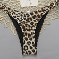 thumbnail image 5 of Women's 2 Piece Leopard Print Bikini Sets Halter String Triangle Swimsuit Bathing Suits (Brown,M), 5 of 7