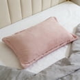 thumbnail image 2 of Winter Fleece Pillowcase, 29x19in Plush Flocked Pillow Cover Only | Vegan Velvet for Hair Care, Wrinkle Reducing, Gift - Gray, 2 of 6