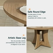 MARNUR Round Dining Table for 4 Persons 47 Kitchen Table for Dining Room Kitchen, Walnut (Only Table)