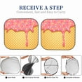 thumbnail image 6 of Honeii Pink Ice Cream Print Foldable Car Sun Shade for Windshield, 2-Piece UV Protection Shade, Protects Car Interior, Ideal for Cars, Trucks, SUVs-Medium, 6 of 6