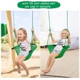 thumbnail image 3 of RedSwing 2 Pack Toddler Swing Seat for Kids with Heavy-Duty Adjustable Ropes, Hand-Knitting Secure Children Swing Set for Indoor Porch, Outdoor Playground, Backyard, Tree, Green, 3 of 7