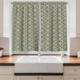 thumbnail image 2 of Ambesonne Brown and Blue Kitchen Curtains, Eastern Star, 55"x39", Taupe Pale Blue Brown, 2 of 3