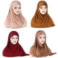 thumbnail image 3 of Turban en Soie Douce avec Sequins Foulard Bonnet, 3 of 6
