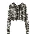 thumbnail image 2 of Puntoco Sudadera con capucha para mujer Camuflaje Impreso Sudadera Manga larga Suéter tops Blusa Puntoco Puntoco-3363, 2 of 4