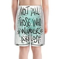 thumbnail image 3 of Cauagu Not All Who Wander Are Lost1 Print Swim Trunks for Men,Youth Boys Swim Shorts Compression Liner Beach Shorts Boys' Swimming Shorts 7-20 Years Bathing Suit-X-Large, 3 of 7