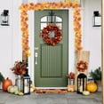 thumbnail image 5 of Artificial Maple Leaf Garland | Halloween Multicolor Rattan Hanging Vine with Mini Pumpkins | Faux Plastic Foliage Fall Decoration for Home Fireplace Party | 1pc 175cm (68.9in), 5 of 6