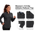 thumbnail image 4 of Rosvigor Plus Size Sweatshirts for Women Quarter Zip Pullover Casual Long Sleeve Shirts Loose Pullover Sweatshirts with Thumb Holes, 4 of 8