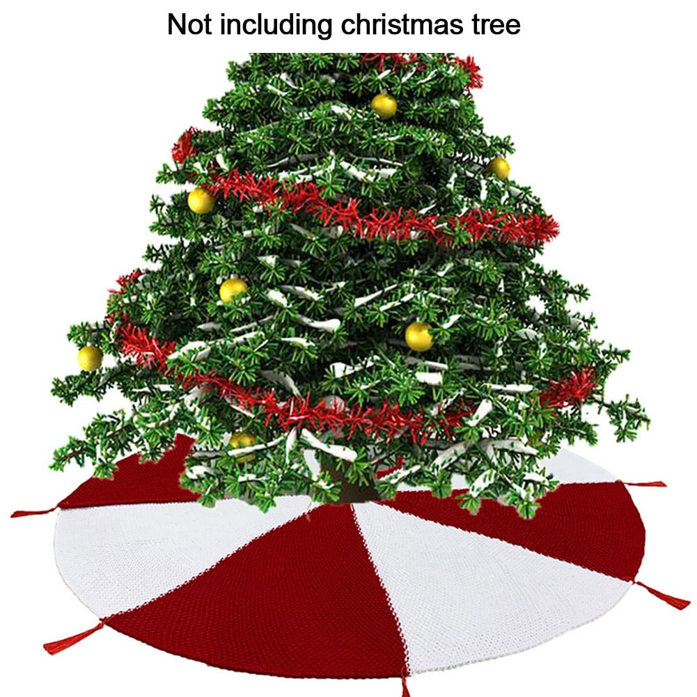 Ilumen8 Home Decor Aprons Living Room Soft With Tassels Round Christmas Tree Skirt Floor Walmart Com