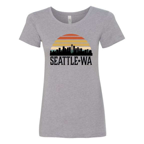 Inktastic Seattle Washington Skyline Sunset Women's T-Shirt