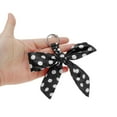 thumbnail image 4 of Unique Bargains 1 Pc Fashion Bow Scarf Polka Dot Print Handbag Charm Bag Accessories Black, 4 of 5