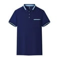 thumbnail image 5 of Generic Men Polo Shirt Slim Fit Short Sleeve Cotton Golf Shirt Solid Performance Casual T-Shirts, 5 of 5