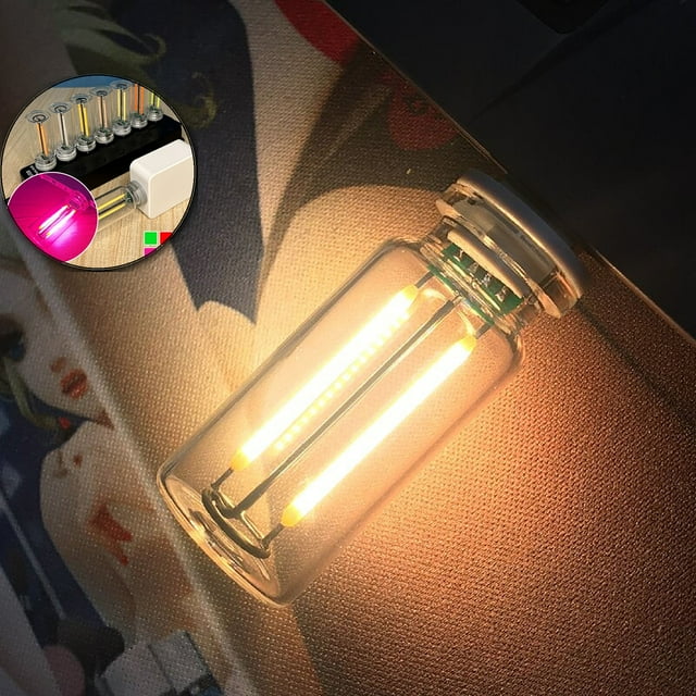 Dvruxg USB Retro Car Lamps, Car USB Atmosphere Light, USB Automotive Night Lamps, Plug-in USB Automotive Light, Mini LED Bulb Lamp for Car, Bedroom, Hallway