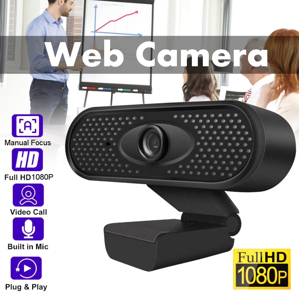  Camera HD 1080P Auto Focus cam Builtin Microphone Highend Video Call  Camera for PC
