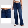 thumbnail image 4 of vigerkar Wide Leg Jeans for Women Trendy High Waisted Stretchy Denim Pants Baggy Jeans Trouser Jeans with Pockets (Blue, XS), 4 of 9