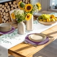 thumbnail image 4 of Dark Purple Retro Greek Key Round Placemats Set of 4 for Dinning Tables,Heat-proof Braided Table Mats 13 Inch,Geometric Greece Ancient Farmhouse Washable Place Mat for Kitchen Restaurant Party Table, 4 of 9