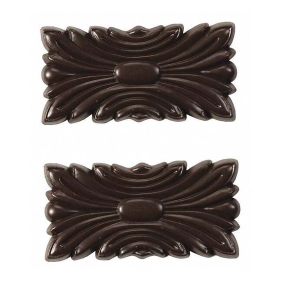 Mirredge Seam Plates, 3 in L, 1 1/2 in W, 1/4 in H, Cherry Walnut 53502