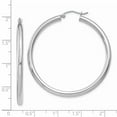 thumbnail image 3 of 14K White Gold Earring Hoop Women'S 45 mm Polished 3Mm Lightweight Tube Earrings, 3 of 3