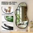thumbnail image 5 of Hasipu 24"x35" Black Irregular Wall Mirror Modern Abstract Asymmetrical Decorative Mirror for Living Room, Bathroom, Bedroom & Hallway, 5 of 7