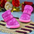 thumbnail image 5 of Monfince 4 Pcs/Sets Warm Small Dog Snow Boots, Pet Dog Casual Shoes Slip-resistant Waterproof Shoes Teddy Dog Shoe For Small Medium Dog, 5 Size, 5 of 9