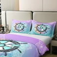 thumbnail image 4 of Erosebridal Rudder 100% Cotton Duvet Cover Full, Boho Flower Bedding Set, Colorful Mandala Starfish Crab Ocean Animal Comforter Cover, Summer Exotic Ombre Geometric Quilt Cover, Blue Purple, 4 of 6