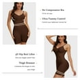 thumbnail image 4 of MANIFIQUE 3 Packs Low Back Mid Thigh Bodysuit Shapewear for Women Tummy Control Butt Lifter Backless Faja Body Shaper, 4 of 8