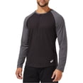 thumbnail image 1 of ASICS Mens Performance Henley Shirt, Black, Small, 1 of 1