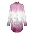 thumbnail image 5 of WFJCJPAF 2025 New Product Blouses for Women Plus Size ,Women's Long Sleeve Printed High Neck Top T-shirt - Pink XXL, 5 of 5