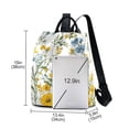 thumbnail image 3 of FORMRS Women's Travel Backpack Purse Anti-Theft Hidden Pockets Casual Shoulder Bag, Yellow Floral, 3 of 7