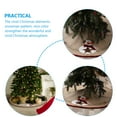 thumbnail image 3 of Tineasur Linen Christmas Tree Skirt Light Brown with Snowman Design and Self-Adhesive Backing for Festive Holiday Decoration, 3 of 6