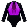 thumbnail image 4 of Zaldita Girls Shiny Rhinestone Leotards for Gymnastics Outfits Sparkle Dance Biketard Kids One-Piece Purple 12, 4 of 6