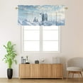 thumbnail image 2 of Polar Bear Rod Pocket Thermal Insulated Curtain Valance Cute Animals Bear Snow Winter Window Treatment for Living Room Bedroom Bathroom 54 by 18 in, 1 Panel, 2 of 6