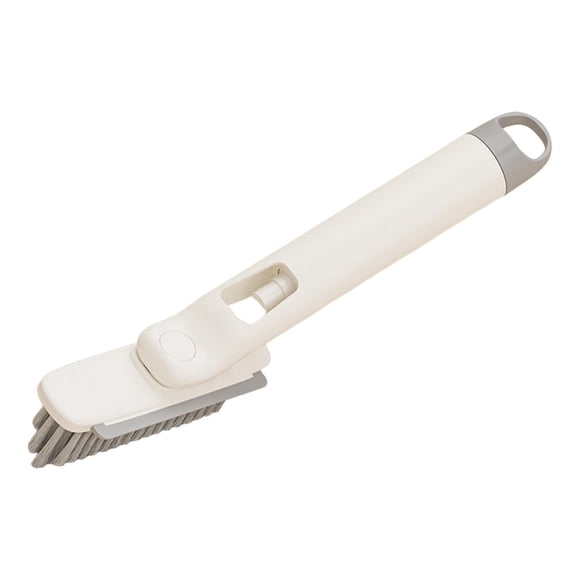 Cepillo para limpiar grietas 3 en 1, pequeño y práctico, para limpiar juntas. Blanco