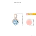 thumbnail image 3 of ANGARA Natural Claw-Set 1.4 ct Aquamarine Infinity Pendant with Diamonds in 14K Rose Gold for Women (Size-7mm) | March Birthstone, Anniversary, Jewelry Gift for Women | Natural Aquamarine Necklace, 3 of 8