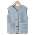 thumbnail image 2 of Splozh Jackets for Boys Kids Fleece Vest Lightweight Sleeveless Vest Outerwear with Pocket,Blue,5-6 Years, 2 of 5