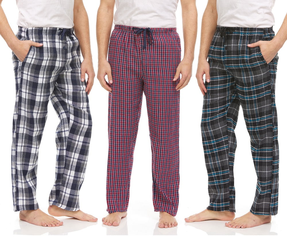 DARESAY Men's Cotton Super-Soft Flannel Plaid Pajama Pants/Lounge ...